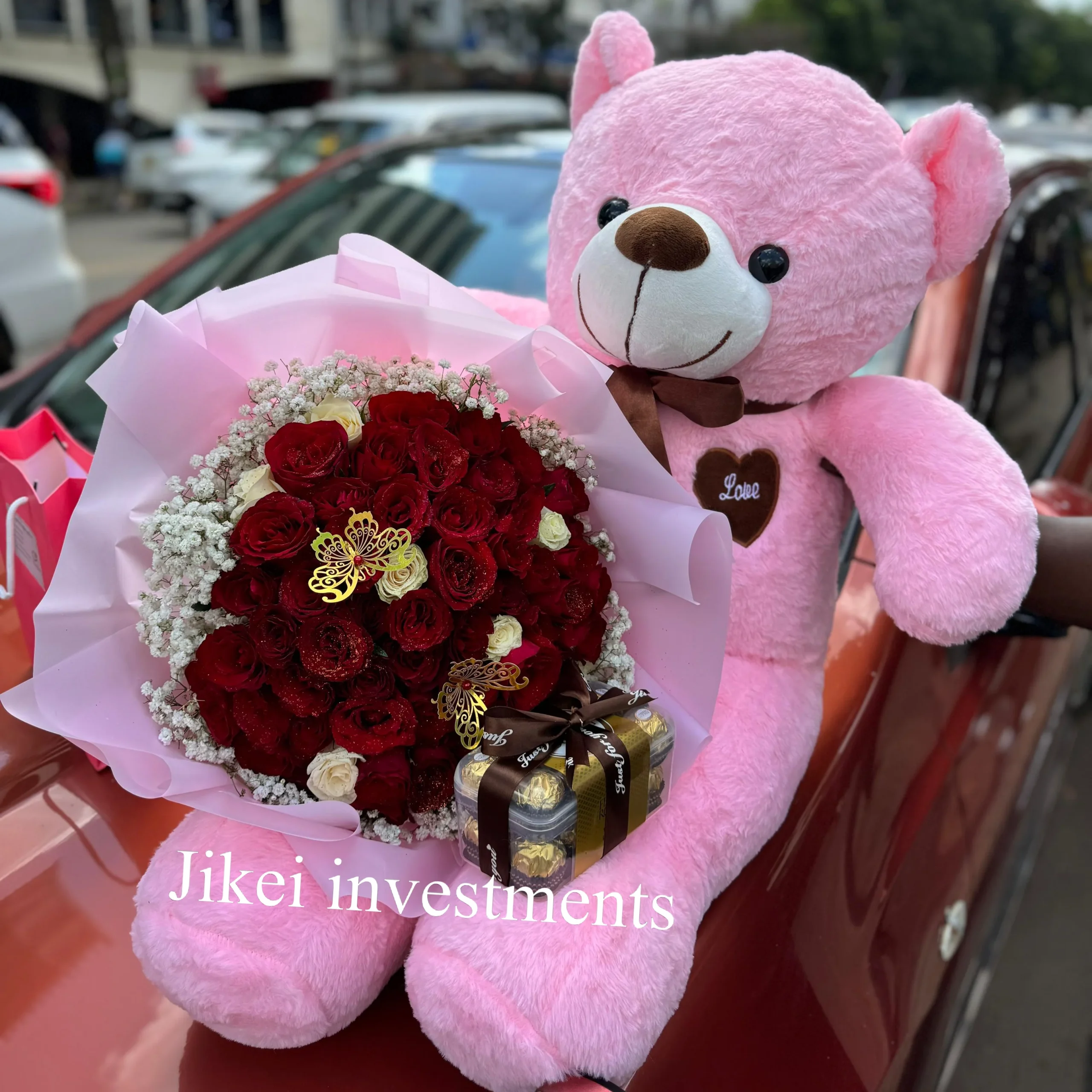 TeddyBear, Flowers and Ferrero 16pcs